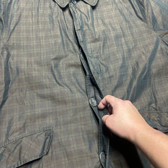 Vintage 1960s trench coat sharkskin rockabilly overcoat plaid jacket men’s 44R - Picture 7 of 10